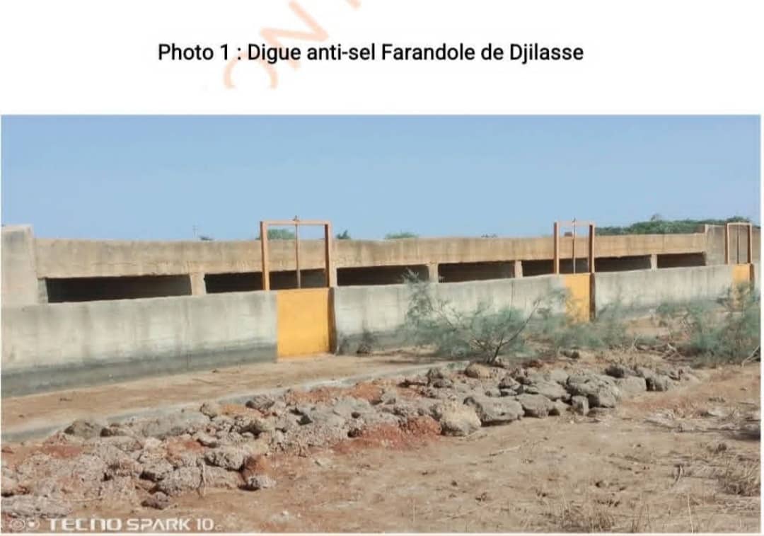Digue anti-sel de Farandole, commune de Djilasse